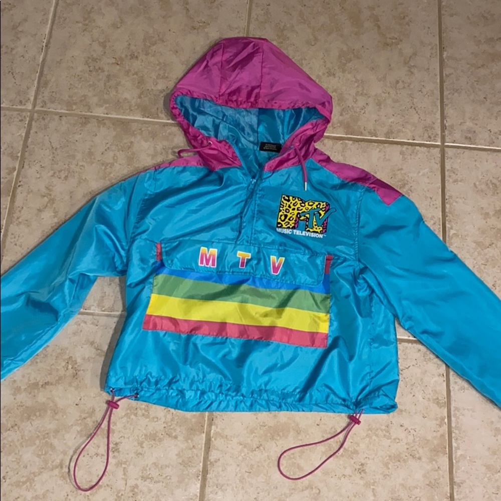 MTV adjustable cropped windbreaker
